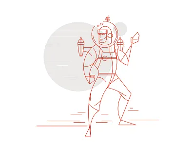 The Space Cowboy astronaut character character design design drawing illustration line music song space steve miller band