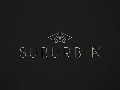 Suburbia brand identity jewelry logo logotype modern moth