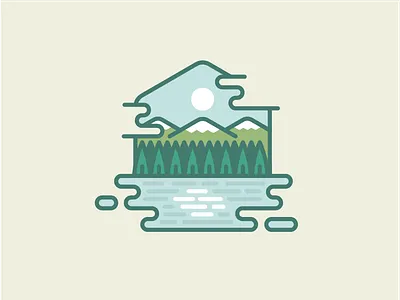 Nature hiking line nature neutral outdoors vector woodsy