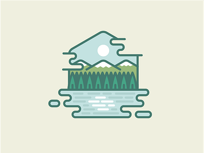 Nature hiking line nature neutral outdoors vector woodsy