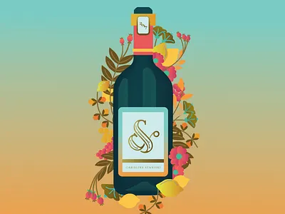 Promo Wine Bottle 36daysoftype architecture brand design dropcap light logo type typography wine