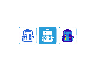 Backpack design icon user interface web