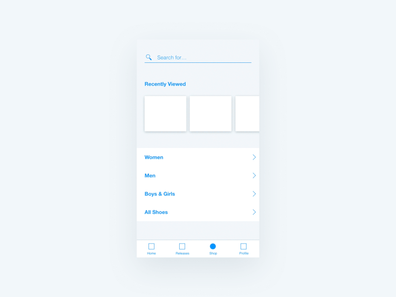 tab navigation ae interaction material design motion navigation principle ui design wireframes