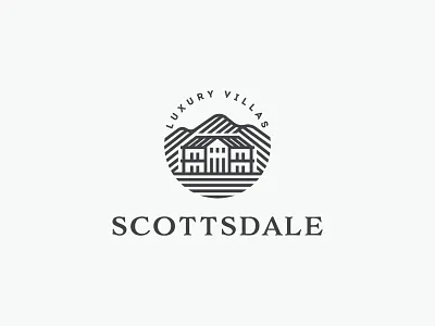 Scottsdale Luxury Villas house icon logo luxury palm property rent scottsdale tree villa