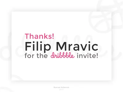 Hello Dribbble! first shot invite thanks