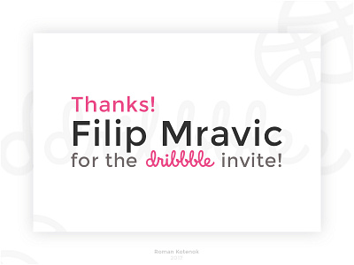 Hello Dribbble! first shot invite thanks