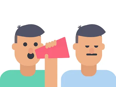 Day 28 - Headache annoying bug challenge daily expression face flat headache loud megaphone shout