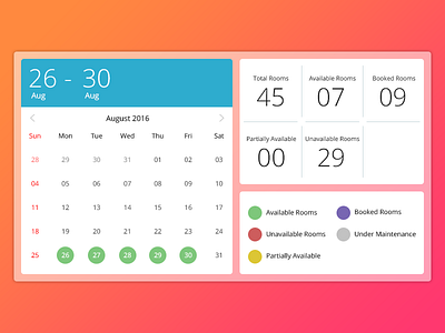 Hotel Booking Calendar For Qloapps app booking calendar hotel qloapps ui ux webkul