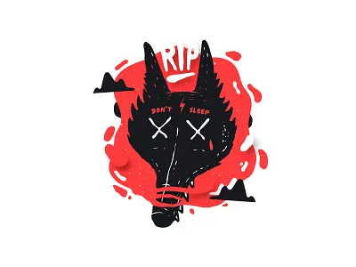 Rip art design illustration letter