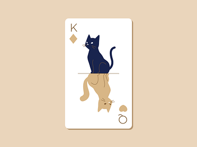 Pirate & Chomsky II card cat deck diamond heart illustration king playing card queen