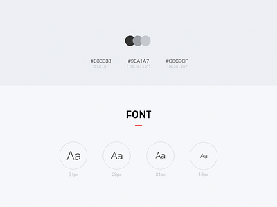 Font colours elements guide library pattern style ui