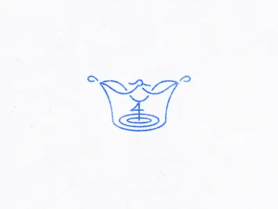 Royal Crane bird boutique crane crown luxury sports stamp water workout