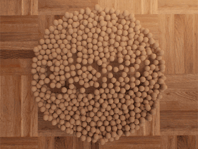 Chickpeas balls cinema4d falling physics uber