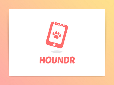 Houndr Logo app dog heart paw