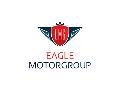 Eagle Motorgroup automobile car eagle faster logo lux red shield style usa