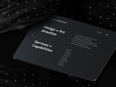 My New Visual Identity on Behance (About Page on iPad) berghoef design graphic identity ipad lucas visual