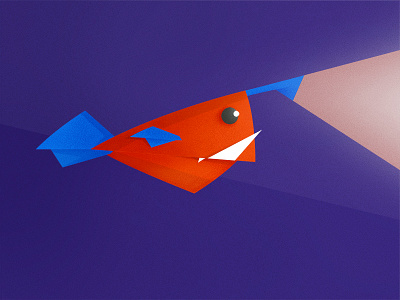 Angler Fish fish flat illustration sea texture