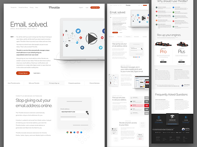 New Throttle site (now live) email redesign throttle website