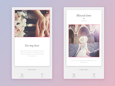 Picture editing and video editing app design ios picture video