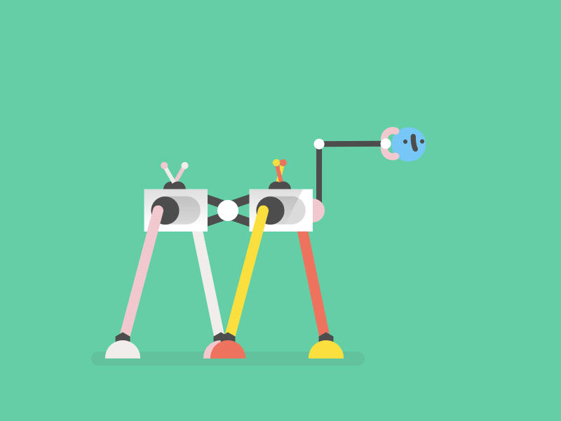 Silly robots No.33 2d character flat loop puppet tools robot rubberhose2 vector