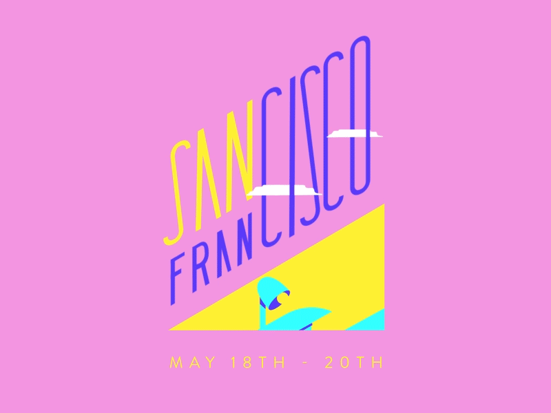 🌉 S A N F R A N C I S C O 🌉 2d adobe animation bay area design illustration motion motion design motion graphics san francisco silicon valley typography