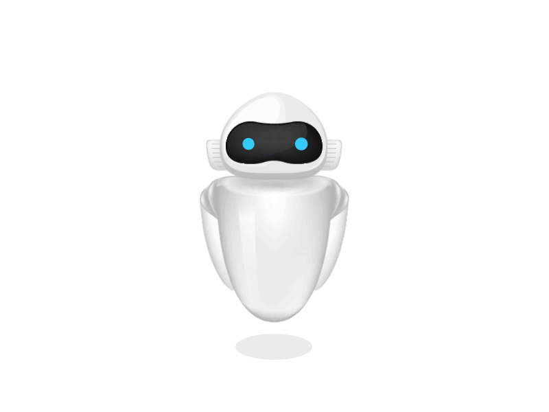 Levitating Robot animation gif illustration levitation mascot minimalistic robot