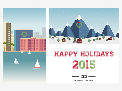 Holiday Card denver graphic design greeting card holiday illustration san diego sketch