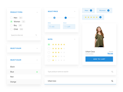 Filter Elements filter filter elements product card search search elements sidebar sidebar elements