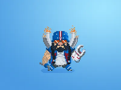Pixel Little Guys & Gals 50: Overwatch Torbjorn character design cute design fan art games geek illustration overwatch pixel torbjorn