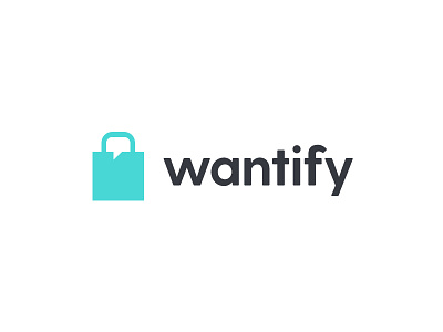 Wantify Logo Concept business chat commerce communicate design logo shopping want