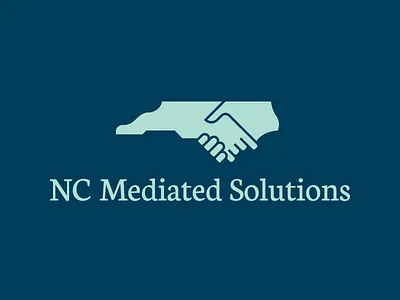 NC Mediated Solutions handshake logo north carolina typography