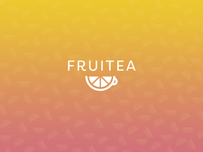 Fruitea branding design fruit logo mobile pattern pun tea vector