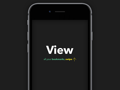 Simple gesture leads you to your bookmark screen accelerometer app bookmark gesture ios iphone minimal phone swipe ui ux