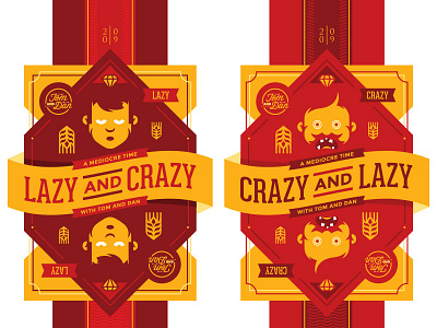 Crazy and Lazy / Lazy and Crazy art beer branding craftbeer design illustration logo vectorart