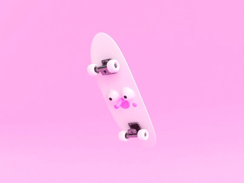 Skateboard animation cute gif illustration kawaii skate skateboard spin