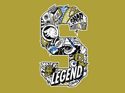 The Big S illustration screen print tee graphic vector