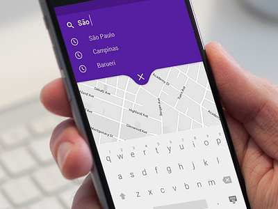 App Recent Search - Map android app fluid input ios map mobile recent search result search search