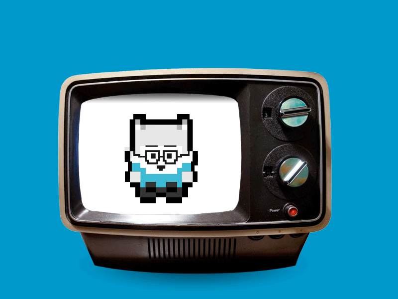 Tbt Buster 2d animation blue design gif mascot old tbt walk wolf