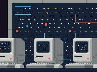 Retro_Cyber computer cyber illustrator motion old retro security