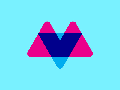 Reform cmyk logo m mountains offset overlap peaks reform triangles v