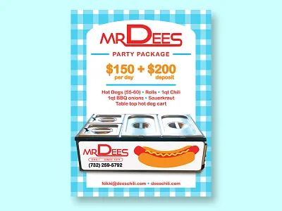 Mr Dees flyer ad advertisement bbq chili facebook flyer food hot dog picnic poster summer