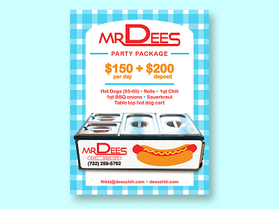 Mr Dees flyer ad advertisement bbq chili facebook flyer food hot dog picnic poster summer