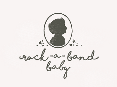 rock-a-band baby logo baby band brand identity branding child logo logomark star