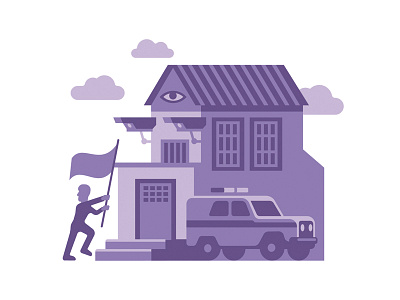Big Brother cops criminal police prison protest revolution vector