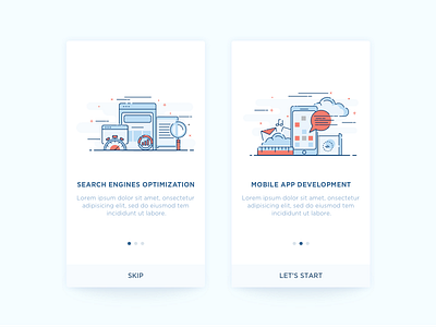 Onboarding illustration - iOS app app development icon illustration intro ios mobile onboarding ui ux seo