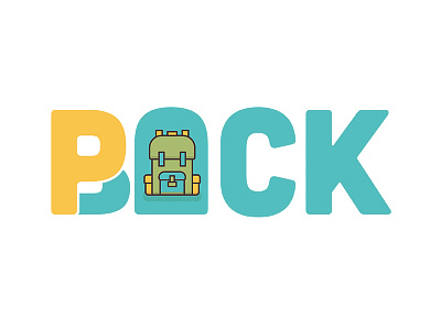 BACKPACK adventure backpack badge bag illustration label outdoor travel typography vector