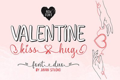 Valentine Kiss Hug Font Duo adorable charming connecting font cute font display font handwriting font handwritten font heart font love fonts lovely font quote font sans serif font script font stylish font swash font valentines day wedding font wedding invitation