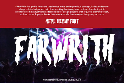 Farwrith – Metal Display Font best decorative design display fashion font gothic illustration metal modern music new old rock typeface typography ui vintage web