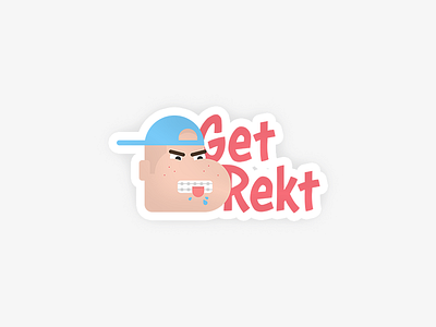 Day 29 - Wreck 2d character daily challenge flat gamer gaming get rekt illustration logo sticker typography wreck