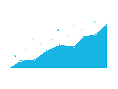 Chart Illustration chart graph graphics illustration line graph stars